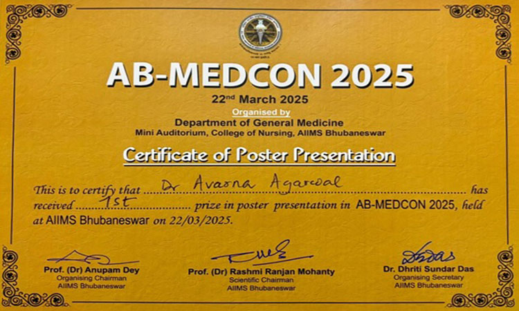 KIMS Research Wins First Prize at AIIMS Conference